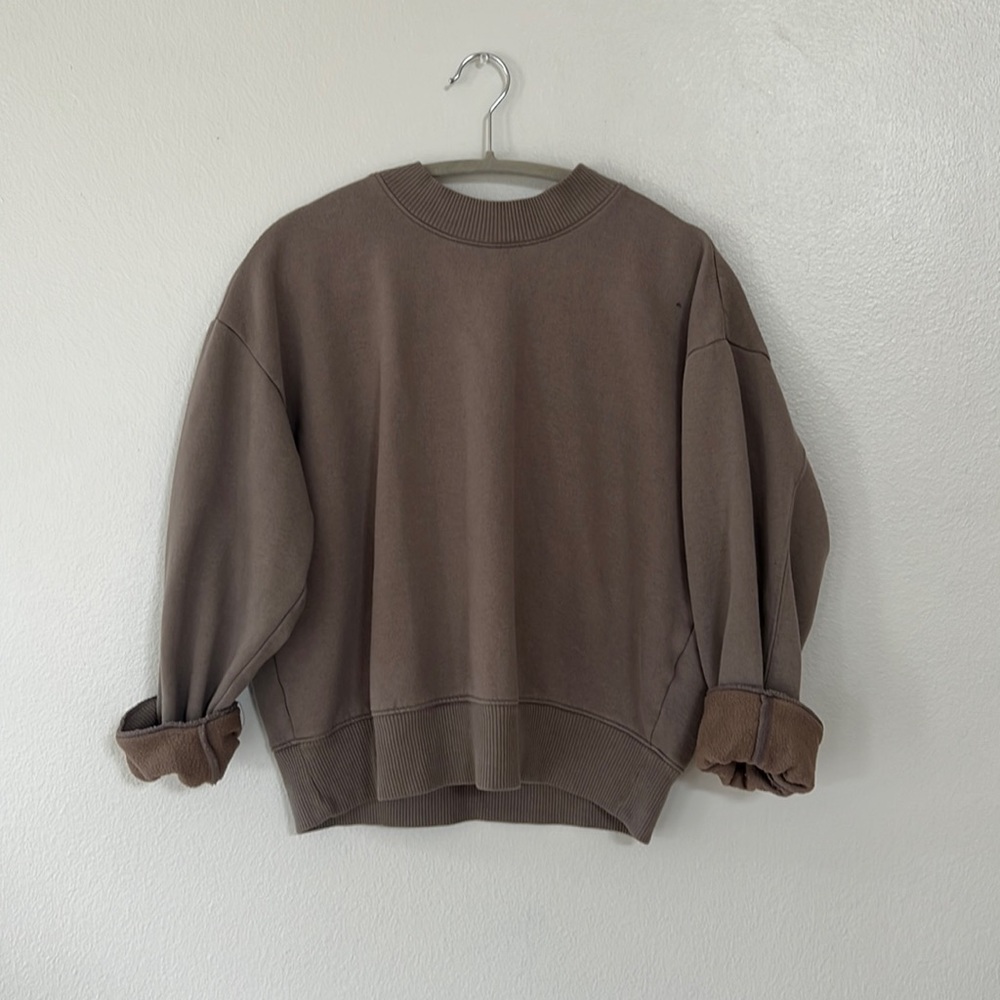 Brown Crewneck with Thick Neckline